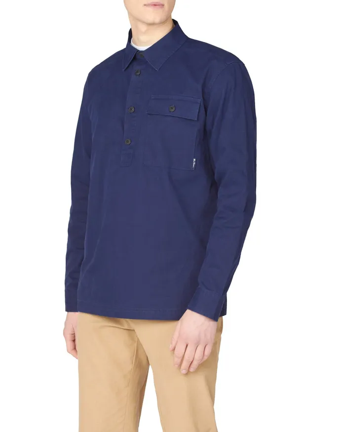 Ben Sherman Outerwear Pullover QuarterButton Jacket 8211 Marine 8211 Men