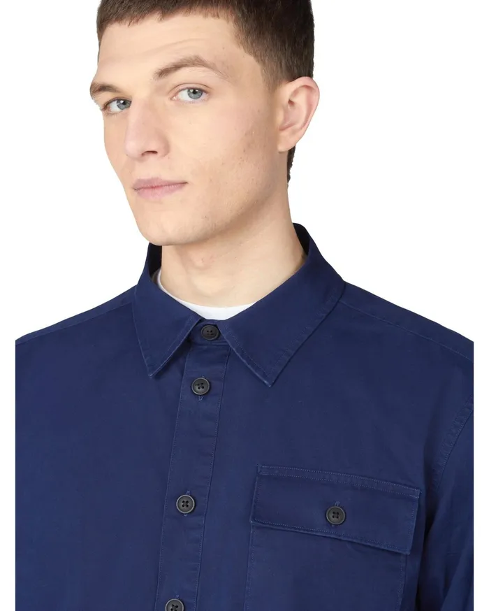 Ben Sherman Outerwear Pullover QuarterButton Jacket 8211 Marine 8211 Men