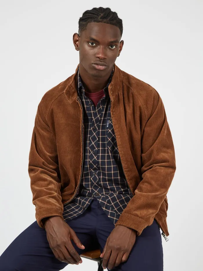 Ben Sherman Shirting LongSleeve GridCheck SoftLaundered Shirt 8211 Midnight 8211 Men