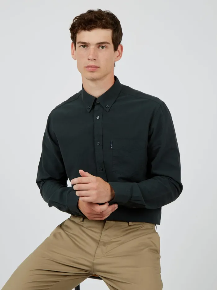 Ben Sherman Shirting LongSleeve Signature Oxford Shirt 8211 Dark Green 8211 Men
