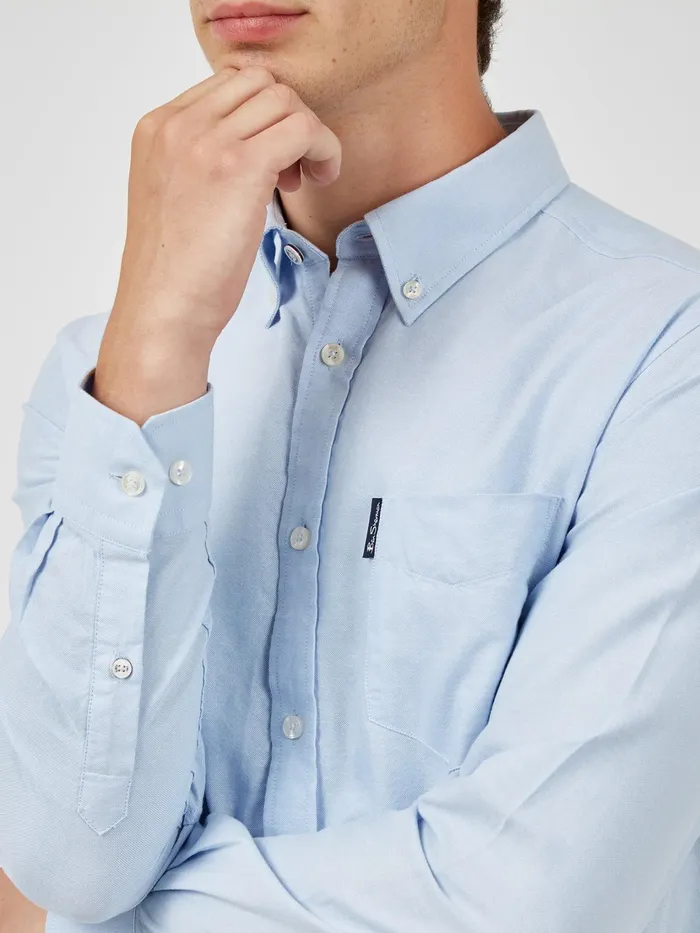 Ben Sherman Shirting LongSleeve Signature Oxford Shirt 8211 Sky 8211 Men
