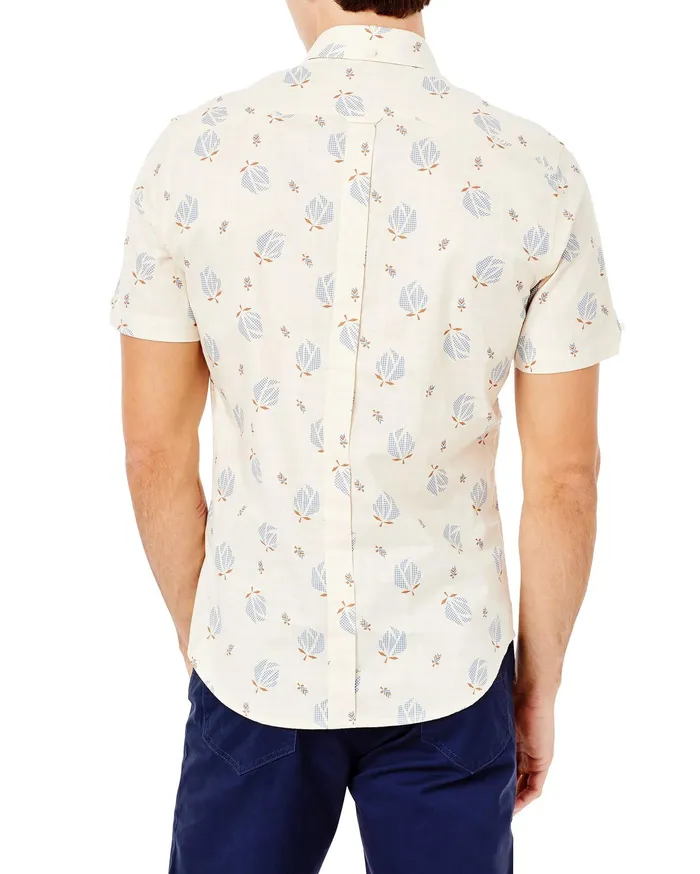 Ben Sherman Shirting ShortSleeve Digital Floral Print Shirt 8211 Turtledove 8211 Men