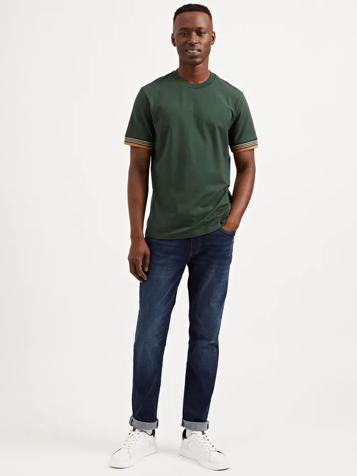 Ben Sherman TShirts Collegiate Ringer Tee 8211 Spruce 8211 Men