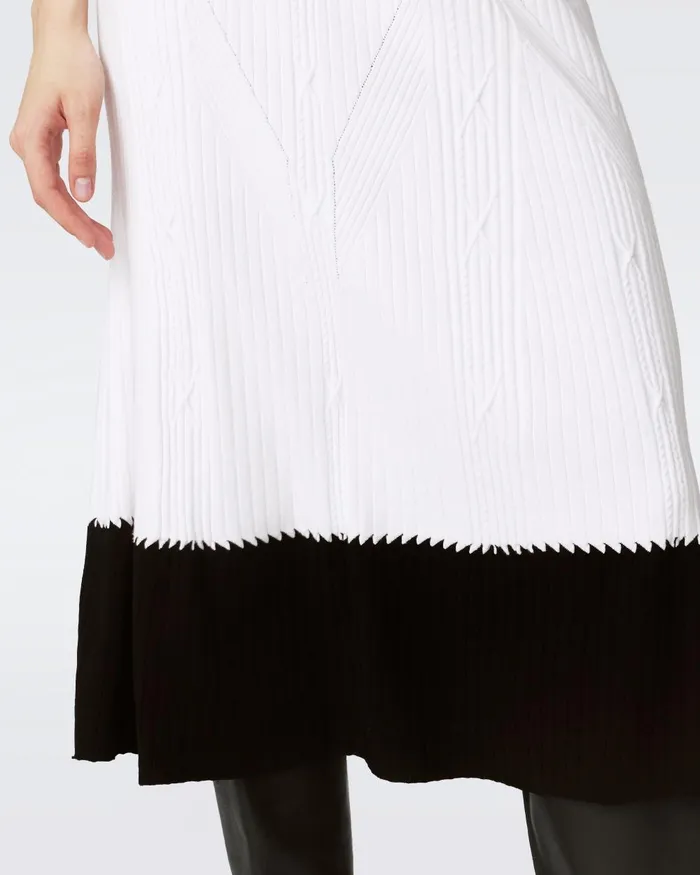 Benedetta Skirt Ivory And Black Women DVF Skirts