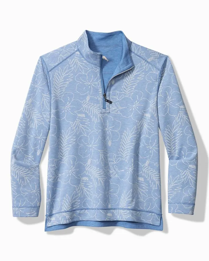 Big and Tall Big and Tall Monstera Fade IslandZone HalfZip Sweatshirt Ultimate Gray Tommy Bahama Sweatshirts and Sweaters Big and Tall Big and Tall Monstera Fade IslandZone HalfZip Sweatshirt Ultimate Gray Tommy Bahama Sweatshirts and Sweaters