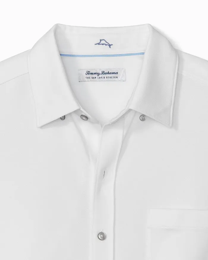 Big and Tall Big and Tall San Lucio Knit Stretch Shirt White Tommy Bahama Shirts Big and Tall Big and Tall San Lucio Knit Stretch Shirt White Tommy Bahama Shirts