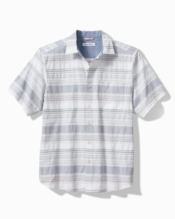 Big and Tall Big and Tall White Sand Beach Stripe Shirt Coconut Cream Tommy Bahama Shirts Big and Tall Big and Tall White Sand Beach Stripe Shirt Coconut Cream Tommy Bahama Shirts