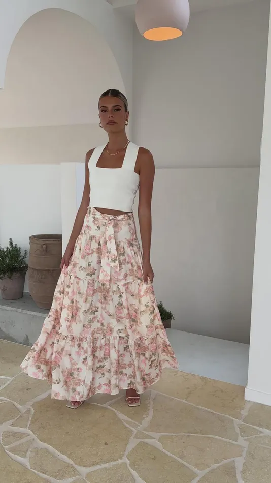 Billy J Bottoms Women Bahari Maxi Skirt 8211 Blossom Print