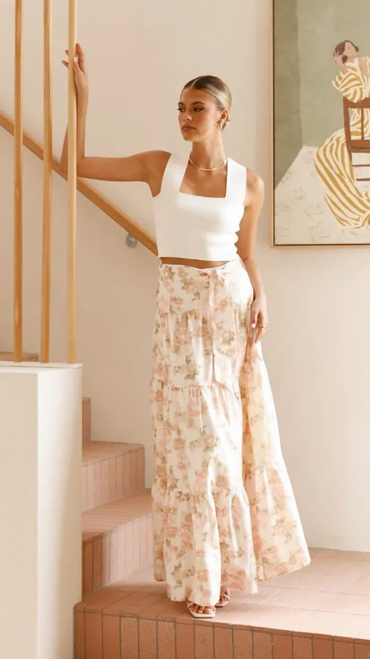 Billy J Bottoms Women Bahari Maxi Skirt 8211 Blossom Print