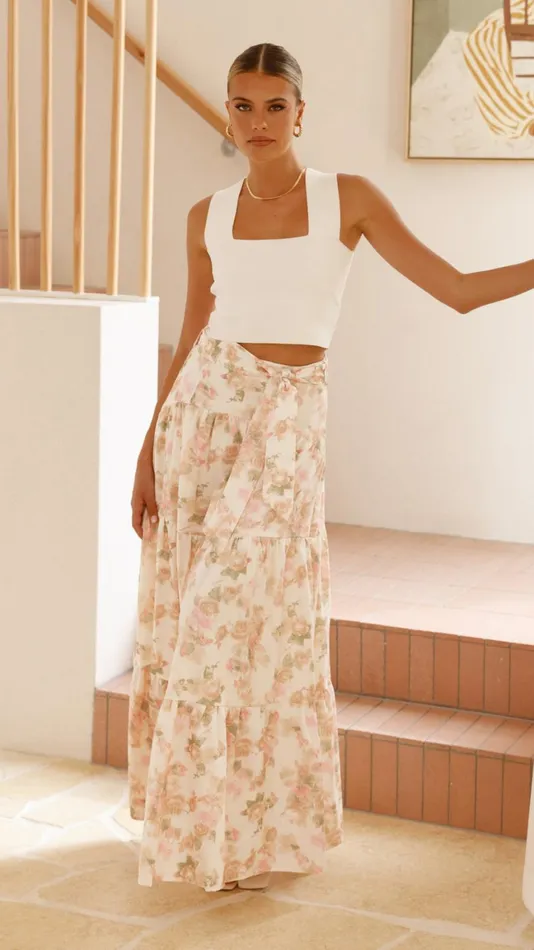 Billy J Bottoms Women Bahari Maxi Skirt 8211 Blossom Print