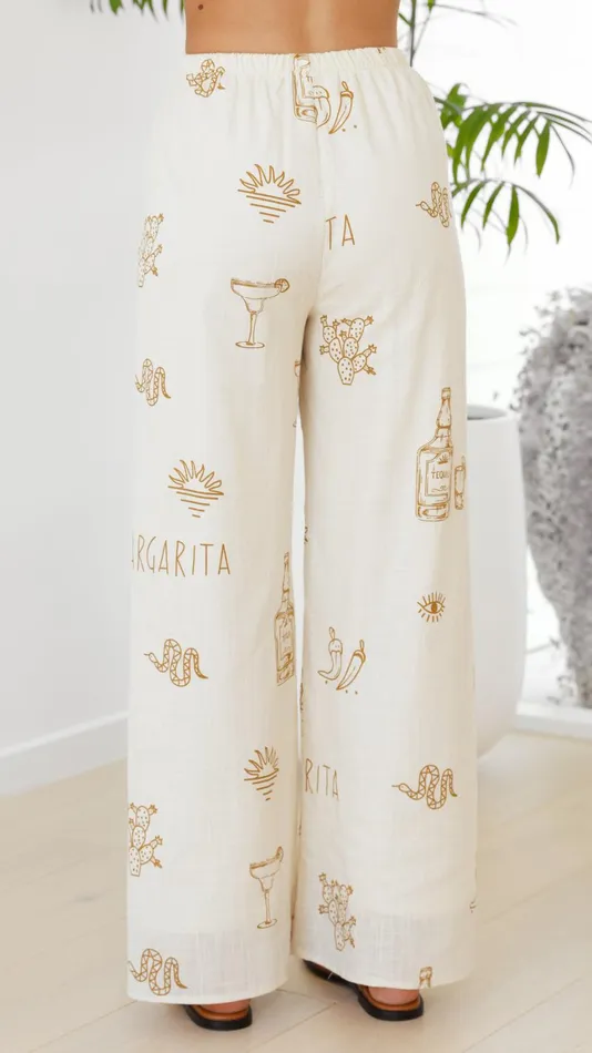 Billy J Bottoms Women Bailie Shirt And Pants Set 8211 Beige Tan Margarita