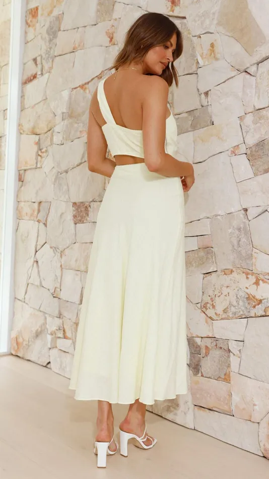 Billy J Bottoms Women Eddie Crop Top And Maxi Skirt Set 8211 Yellow