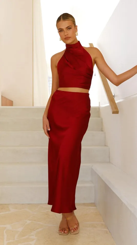Billy J Bottoms Women Esther Maxi Skirt 8211 Wine