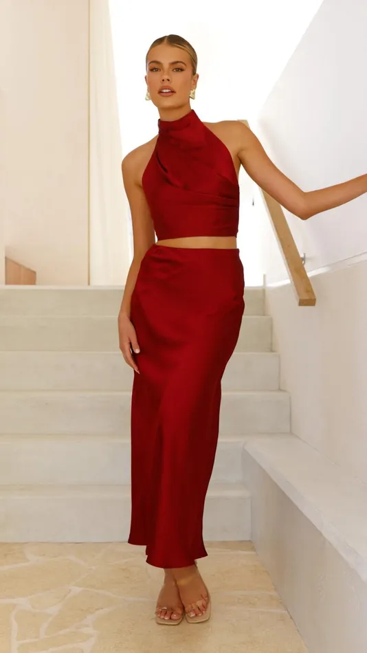 Billy J Bottoms Women Esther Maxi Skirt 8211 Wine