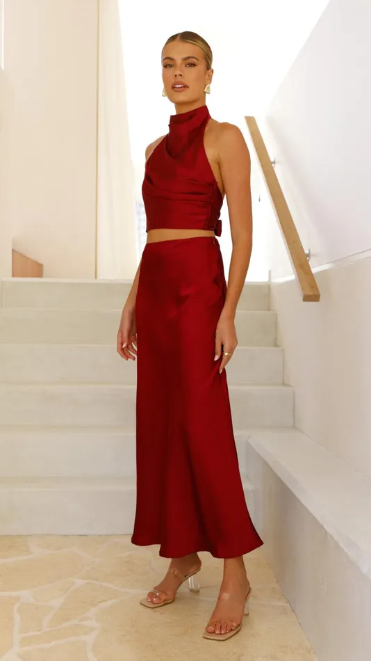 Billy J Bottoms Women Esther Maxi Skirt 8211 Wine