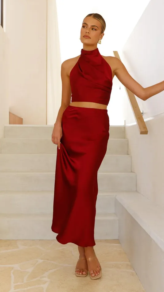 Billy J Bottoms Women Esther Maxi Skirt 8211 Wine