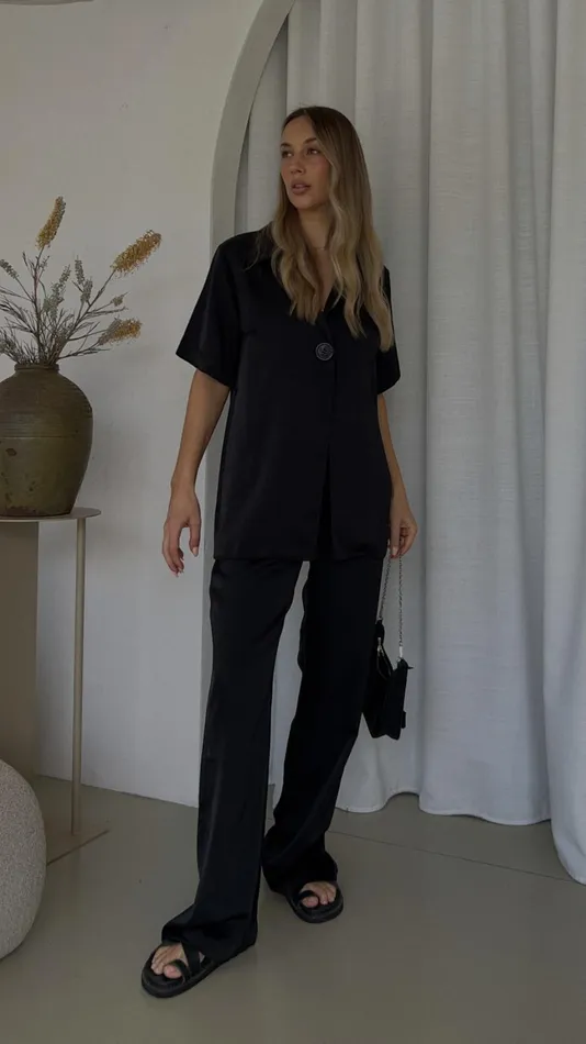 Billy J Bottoms Women Imogen Button Pants 8211 Black