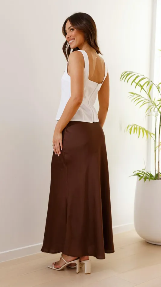 Billy J Bottoms Women Maceo Maxi Skirt 8211 Brown
