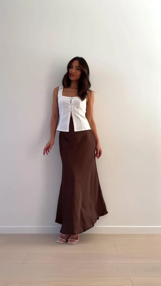 Billy J Bottoms Women Maceo Maxi Skirt 8211 Brown