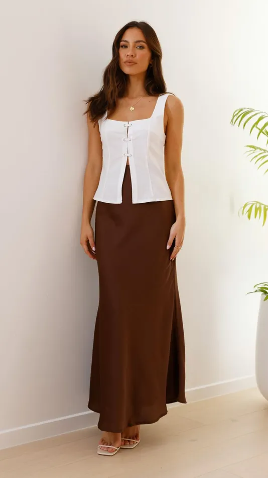 Billy J Bottoms Women Maceo Maxi Skirt 8211 Brown