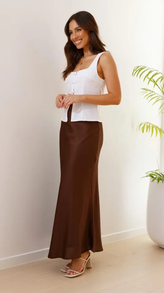 Billy J Bottoms Women Maceo Maxi Skirt 8211 Brown