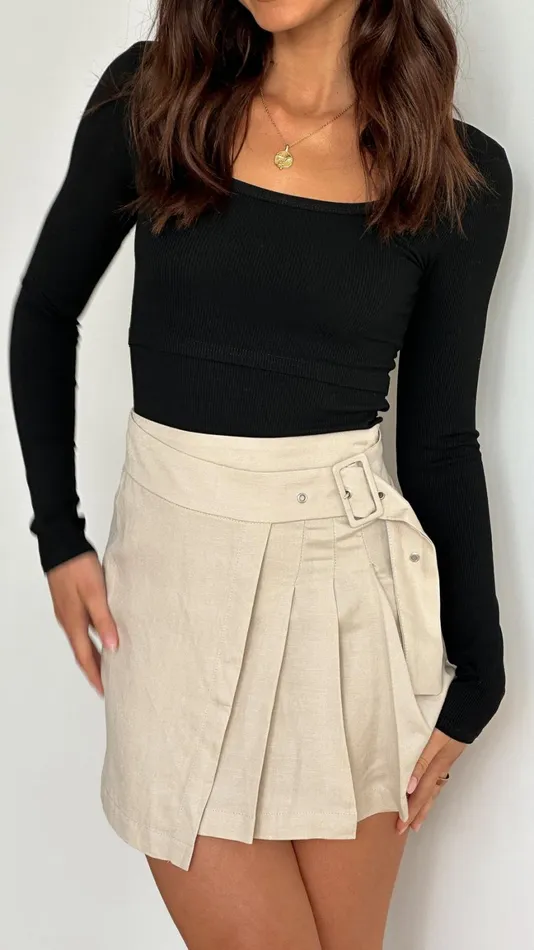 Billy J Bottoms Women Rossa Mini Skirt 8211 Beige