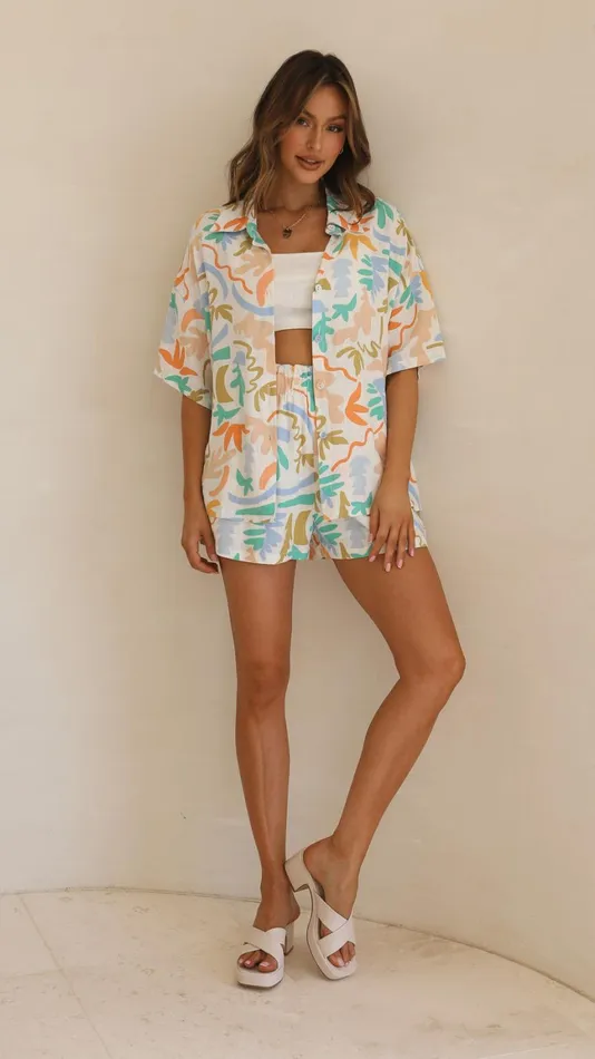 Billy J Bottoms Women Siani Shorts 8211 Tierra Print