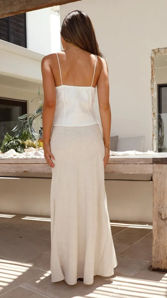 Billy J Bottoms Women Zaltana Maxi Skirt 8211 Beige