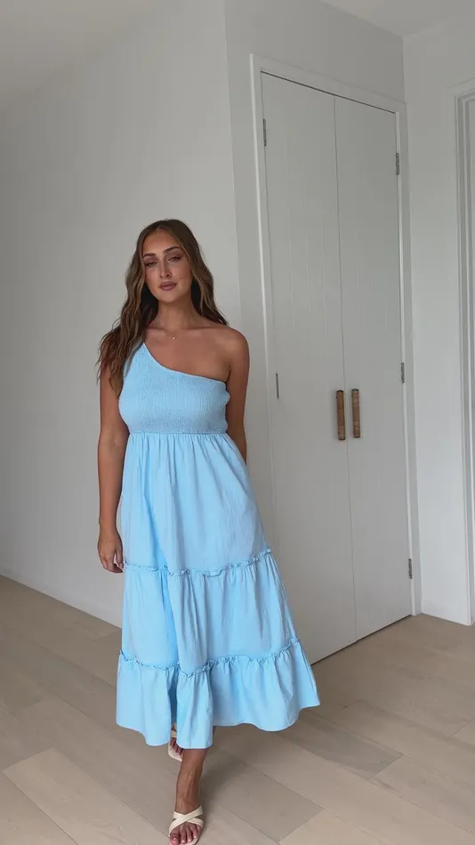 Billy J Dresses Women Alanna Midi Dress 8211 Sky Blue