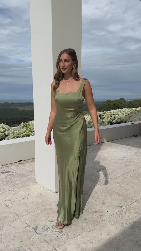 Billy J Dresses Women Alaria Maxi Dress 8211 Olive