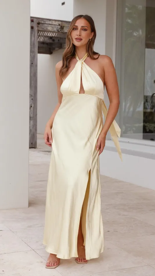 Billy J Dresses Women Amalia Maxi Dress 8211 Yellow