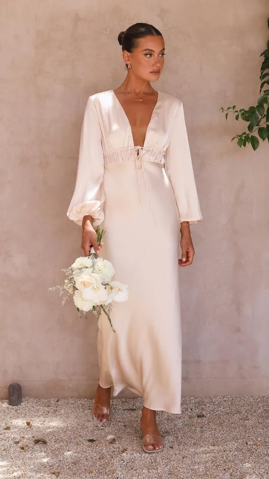 Billy J Dresses Women Amara Maxi Dress 8211 Champagne
