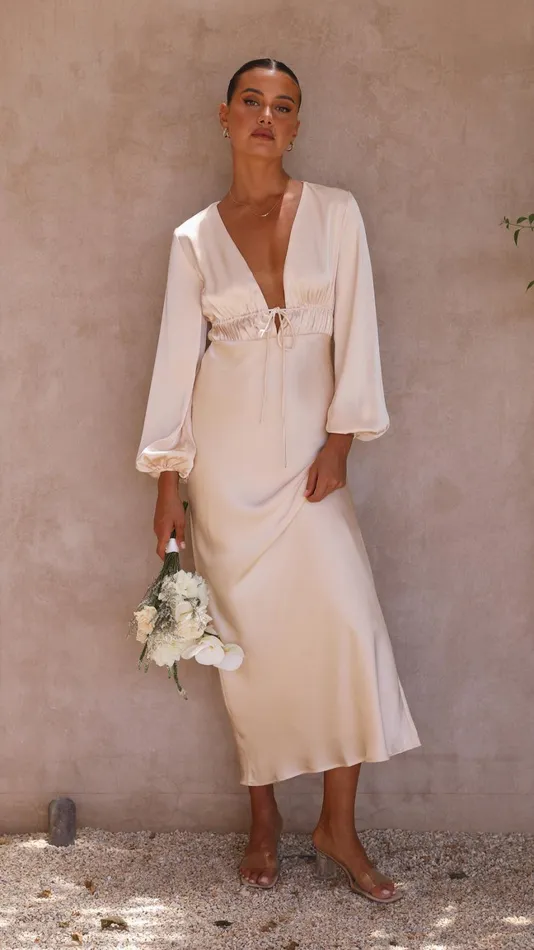 Billy J Dresses Women Amara Maxi Dress 8211 Champagne