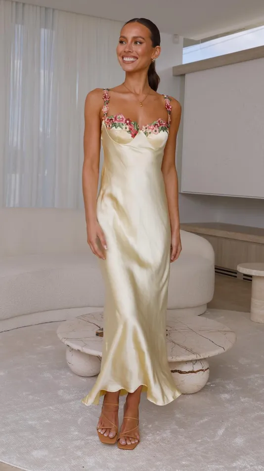 Billy J Dresses Women Aurora Maxi Dress 8211 Yellow