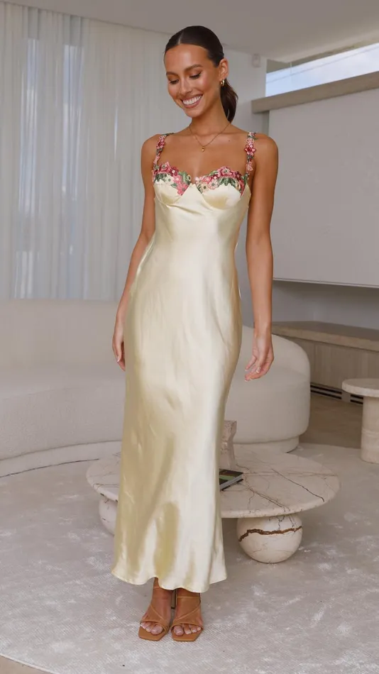 Billy J Dresses Women Aurora Maxi Dress 8211 Yellow