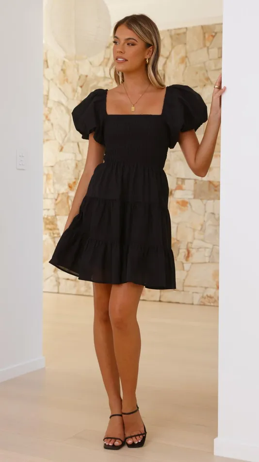 Billy J Dresses Women Chanel Mini Dress 8211 Black