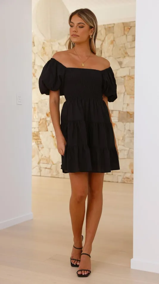 Billy J Dresses Women Chanel Mini Dress 8211 Black