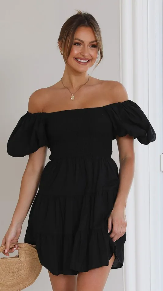 Billy J Dresses Women Chanel Mini Dress 8211 Black