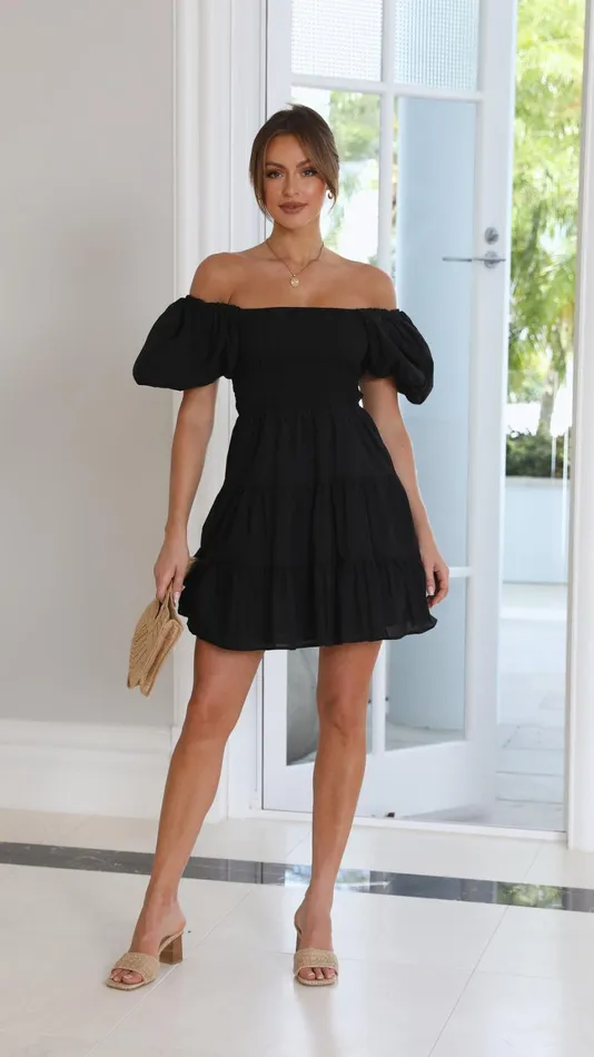 Billy J Dresses Women Chanel Mini Dress 8211 Black