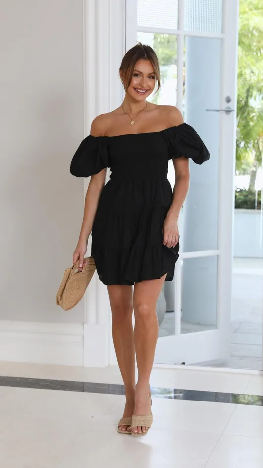 Billy J Dresses Women Chanel Mini Dress 8211 Black