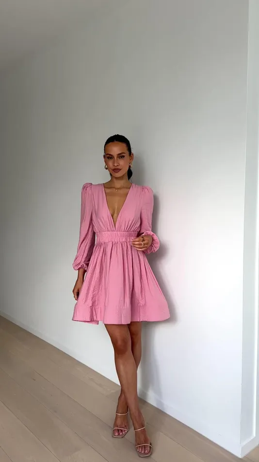 Billy J Dresses Women Charlotte Mini Dress 8211 Soft Pink