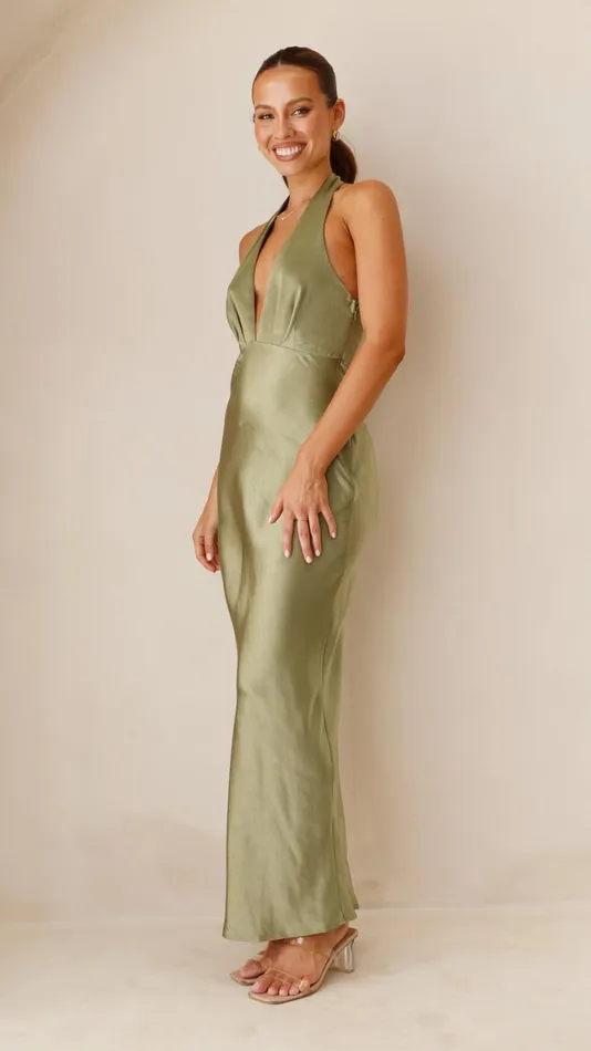 Billy J Dresses Women Chloe Maxi Dress 8211 Olive