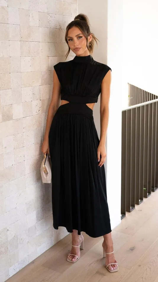 Billy J Dresses Women Cindie Midi Dress 8211 Black