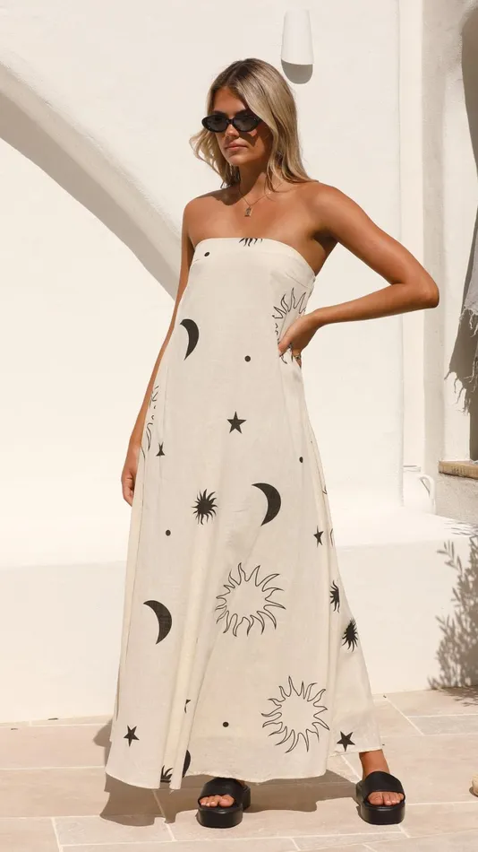Billy J Dresses Women Connie Maxi Dress 8211 BeigeBlack