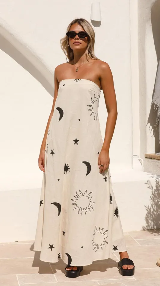 Billy J Dresses Women Connie Maxi Dress 8211 BeigeBlack