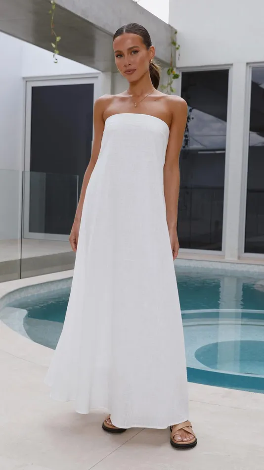 Billy J Dresses Women Connie Maxi Dress 8211 White