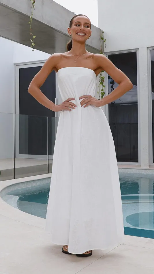 Billy J Dresses Women Connie Maxi Dress 8211 White