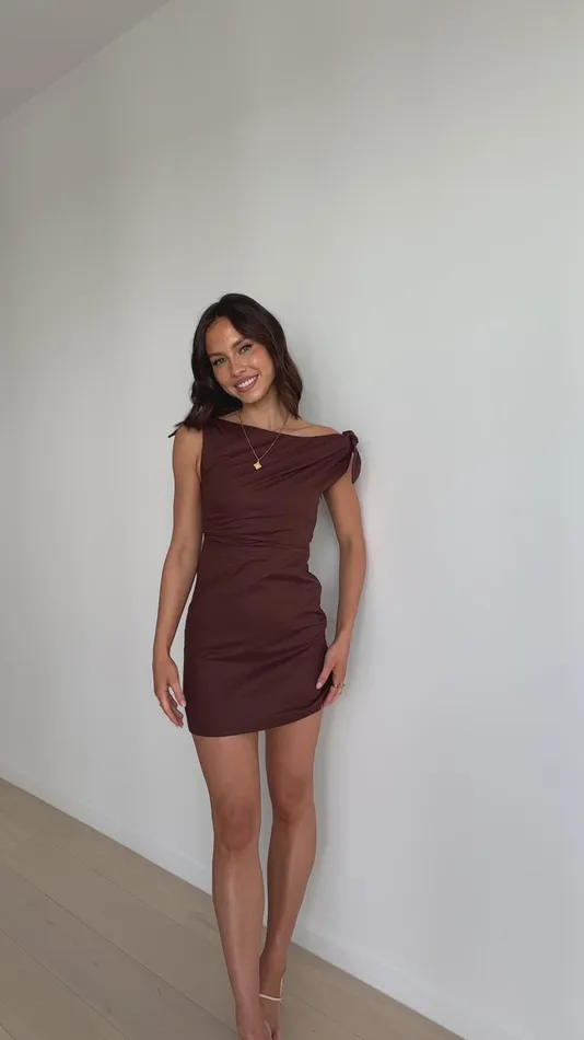 Billy J Dresses Women Ebbe Mini Dress 8211 Chocolate