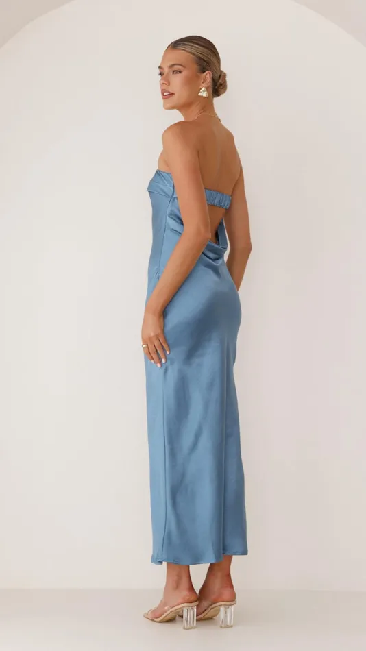Billy J Dresses Women Gisele Maxi Dress 8211 Steel Blue