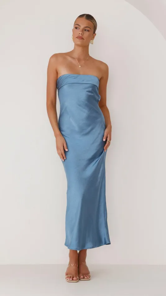 Billy J Dresses Women Gisele Maxi Dress 8211 Steel Blue